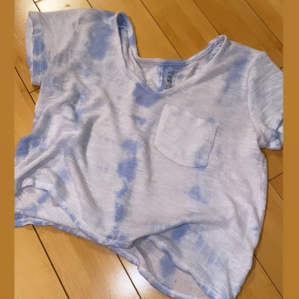 Tie dye cropped tee shirt